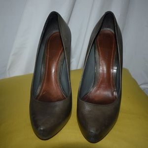 Brown/olive green SCHUTZ heels